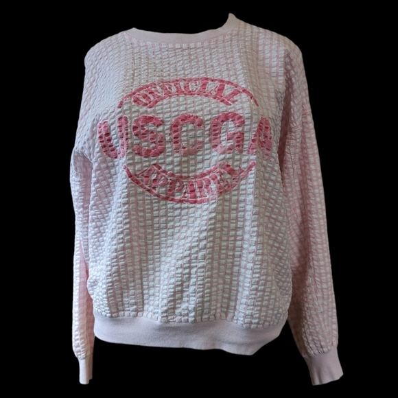 Vintage Seersucker USCGA Coast Guard Academy Crewneck Sweatshirt - Picture 3 of 11